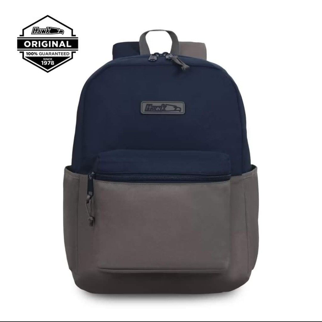 Hawk Original Backpack (Category: Backpacks) located in General Santos City (Dadiangas). Submitted by nonoks1234 (Listing ID 1466333947, Image 1). Description: Hawk original backpack with top handle and dual zippers. Front zippered pocket keeps small items handy. Side water bottle pockets on both sides. Padded shoulder straps for comfortable daily commute or school use. Durable fabric holds up well over time..