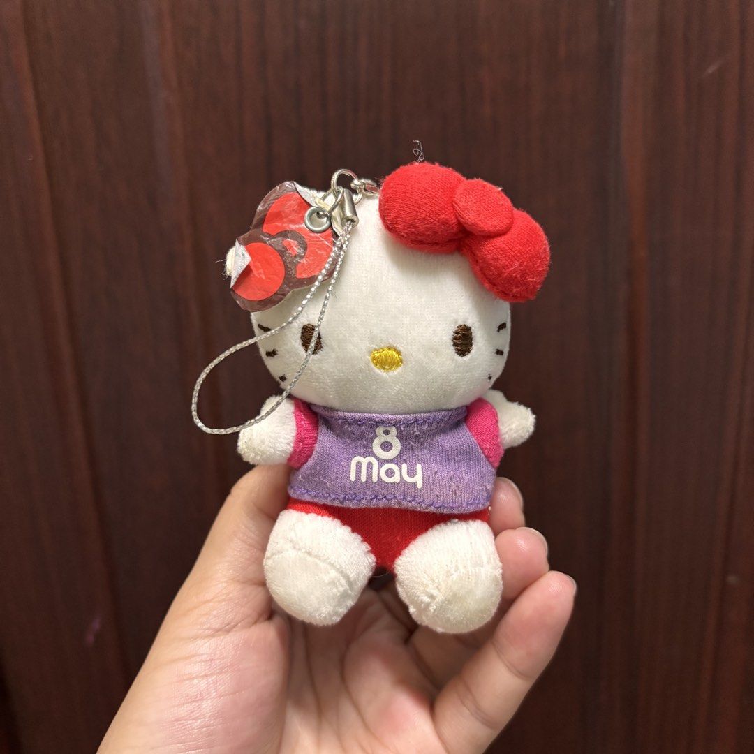 Hello Kitty 8 May Plush Keychain (Category: Plushies & Soft Toys) located in Manila. Submitted by nero.ph (Listing ID 1466243228, Image 1). Description: -no paper tag -as is MOP: GCASH/ Maribank MOD: JNT/ LBC.