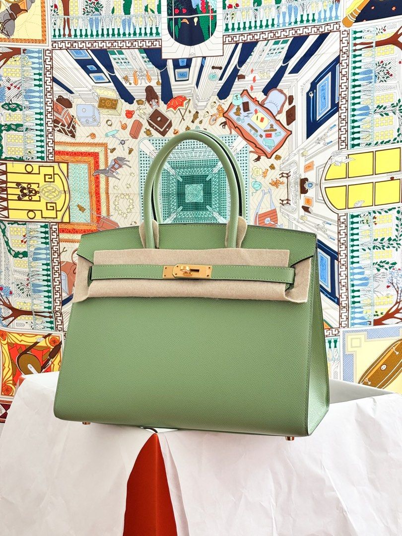 Hermes Birkin 30 Sellier (Category: Luxury Bags & Wallets) located in Muntinlupa City. Submitted by closet.confessions (Listing ID 1466173091, Image 1). Description: It’s not just a bag, it’s a Birkin! When you are ready for REAL HERMES ✨ Collector’s Item! Rare Birkin B30 in SELLIER! Very hard to find and priced sky high in the market Personal owned, Stamp Y 2020 Vert Criquet GHW Comes Full set, no receipt Box, clochette, lock & key, dustbag FREE
