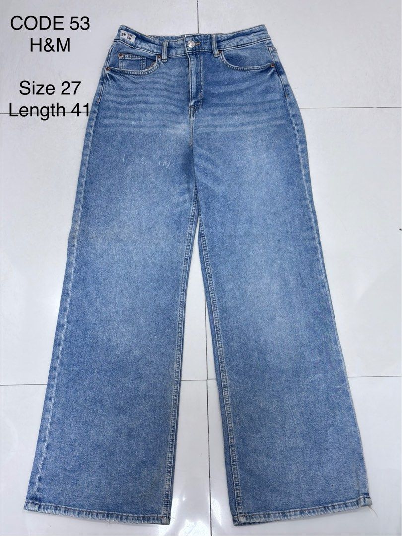 H&M Baggy Jeans (Category: Jeans) located in Bulacan. Submitted by maxiefashion (Listing ID 1466210598, Image 2). Description: FIX PRICE May onting need wash sa laylayan Loc: Norzagaray Bulacan MOP: Gcash Ship via J&T.
