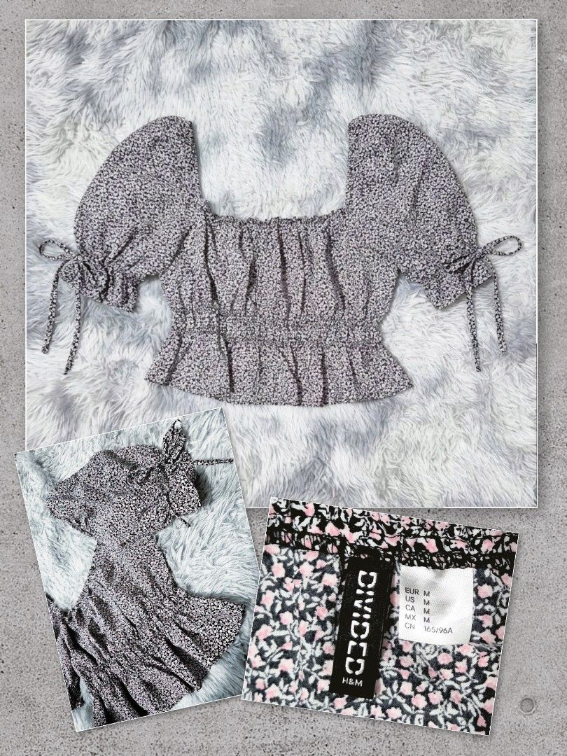 H&M Divided Floral Top (Category: Blouses) located in General Trias. Submitted by relove_closet8 (Listing ID 1466162560, Image 1). Description: • Washed and never used. • No flaws. Garterized waist. • Buyer handles shipping fee and book J&T or Lalamove only. • Payment first via bank transfer or e-wallet • No cancellation/return/refund of orders. 📍Lancaster, General Trias (Weekdays) 📍Las Piñas (Saturday & Sunday).