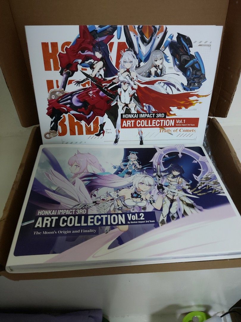 Honkai Impact 3rd Art Collection Vol 1 and 2 (Category: Comics & Manga) located in Baguio. Submitted by kodiak_39 (Listing ID 1466219966, Image 1). Description: For Sale Honkai Impact 3rd Art Book Vol 1 and 2 English Price 1300 each or 2000 if take both Payment through Gcash 🚚 Shipping through LBC or J&T shouldered by buyer 📍Location: Baguio City Nasa storage lang sila for years kaya near mint condition. PM for additional inquiries .