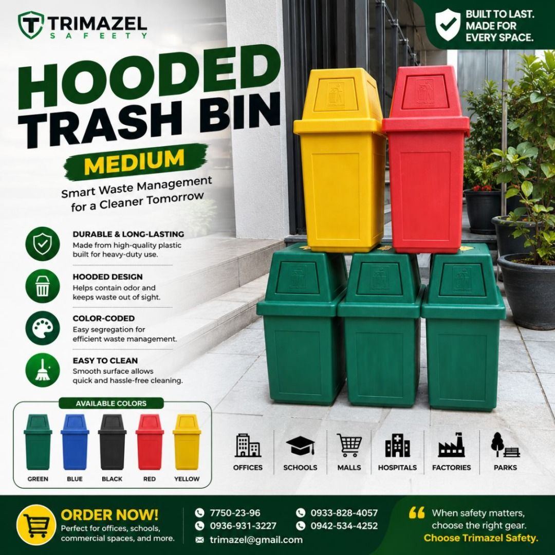 HOODED TRASH BIN (Category: Looking For) located in Paranaque City. Submitted by buynowbilikanow (Listing ID 1466158358, Image 1). Description: ✅ Guaranteed lowest price ✅ Quality products ✅ Big discount for bulk orders ✅ 100% LEGIT TRUSTED SUPPLIER! ✅ With Complete Legal Documents ✅ BIR Registered We Supply All Kinds Of PPE Supplies, Raincoat, Hard Hat, Cooler Box, Plastic Trash Bin, Road Barriers, Kayak Boats, Crystal Kayak, Traffic Cone, T-Bol