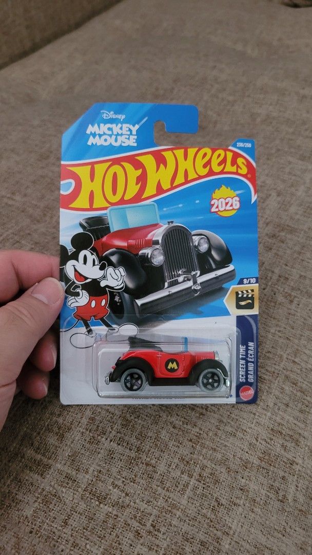Hot Wheels Mickey Mouse Screen Time Diecast Car (Category: Vehicle & Diecast Models) located in Pasig City. Submitted by samnok_toys_ph (Listing ID 1466163720, Image 1). Description: - Series: Hot Wheels Screen Time - Character: Mickey Mouse (Disney collaboration) - Colors: Red and black with side graphics - Condition: Brand new, carded, unopened, and untouched - Perfect for Disney and Hot Wheels collectors mop gcash ship lalamove grab jnt loc ca