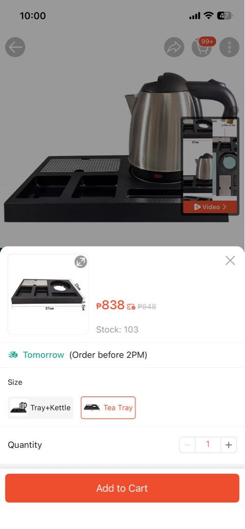 Hotel Electric Kettle Tray Coffee Tea Tray (Category: Other Home Appliances) located in Santa Rosa. Submitted by basconclarissa (Listing ID 1445273370, Image 3). Description: .