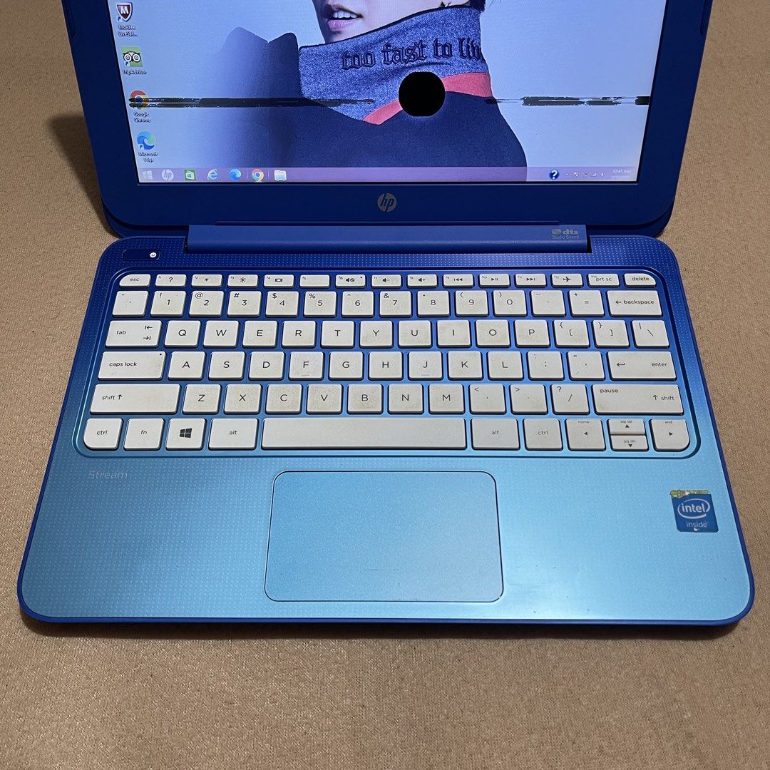 HP Stream Notebook PC 11 [Dead Pixel on Screen] (Category: Laptops & Notebooks) located in Manila. Submitted by jinariii (Listing ID 1466260338, Image 3). Description: ❌Dead Pixel Screen — Black Lines & Dots❌ ▫️Selling my old laptop ▫️HP Stream ▫️Deep Blue in color ▫️Small and handy ▫️Comes with charger ▫️Selling as it is ▫️No hidden issues aside from the dead pixels 💰MOP: BPI | Maribank | MAYA | GCash.
