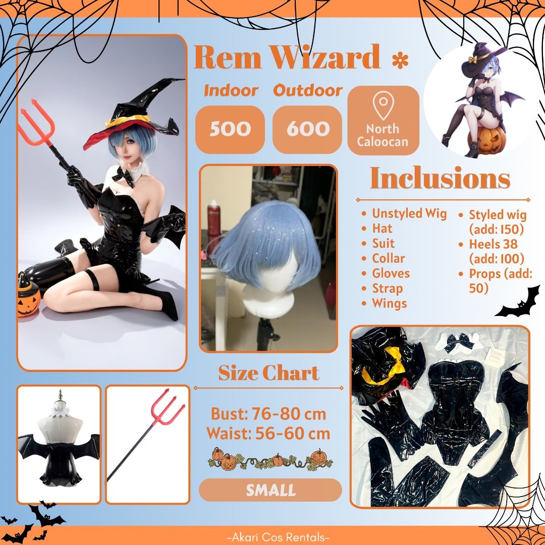 HQ HALLOWEEN COSPLAY RENTALS (Category: Sets or Coordinates) located in Quezon City. Submitted by gellliiichii (Listing ID 1466216497, Image 1). Description: 🎃 Halloween is coming! 👻 Looking for a cosplay to rent for your upcoming Halloween event? We got you! ✨ We have a variety of anime cosplay costumes available for rent in sizes Small to Medium (S–M)! Characters Available: * Krul Tepes — Seraph of the End * Athanasia de Alger Obelia — Who Ma