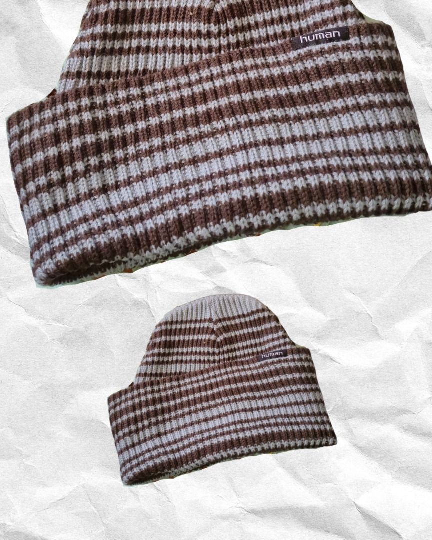 Human Brown Striped Knit Beanie (Category: Beanies) located in Mandaluyong City. Submitted by juliaaaaaannnn (Listing ID 1466244385, Image 1). Description: .