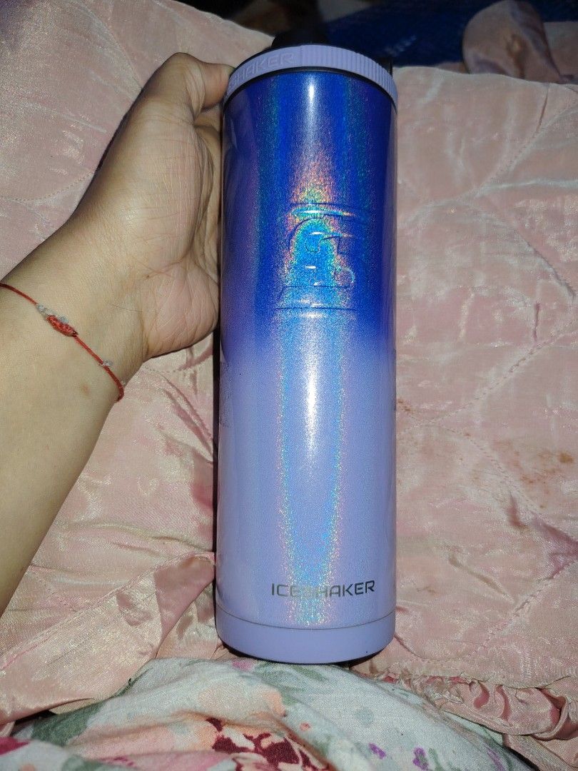 Ice Shaker Bottle Blue Ombre (Category: Water Bottles & Tumblers) located in Manila. Submitted by purediamond888 (Listing ID 1466307554, Image 1). Description: - Authentic Ice Shaker bottle - Blue to light purple ombre colorway with holographic sparkle finish - Embossed logo on the side - Secure black screw cap lid with a convenient handle - Keeps drinks ice-cold for hours - Perfect for workouts, protein shakes, and daily hydration - Clean inside