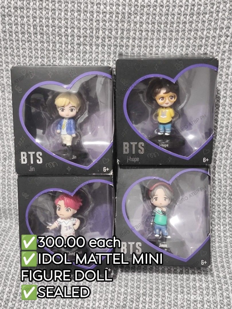 Idol Matter Mini Figure Doll (Category: K-Wave Merchandise) located in Quezon City. Submitted by libro_atbp (Listing ID 1466259006, Image 1). Description: 🧸💜 TINY TAN / BT21 FOR SALE! ⤷ Personal collection decluttering ✨ ⤷ Paubos sale. ⤷ 📸 Prices are on the photos. ⤷ 📍 North Olympus Subd., Quezon City • pm for inquiries • no cancellations! • PAYO ONLY! FIRST-TO-PAY POLICY MOD: sdd/j&t/flash MOP: gcash/maya/gotyme/maribank.
