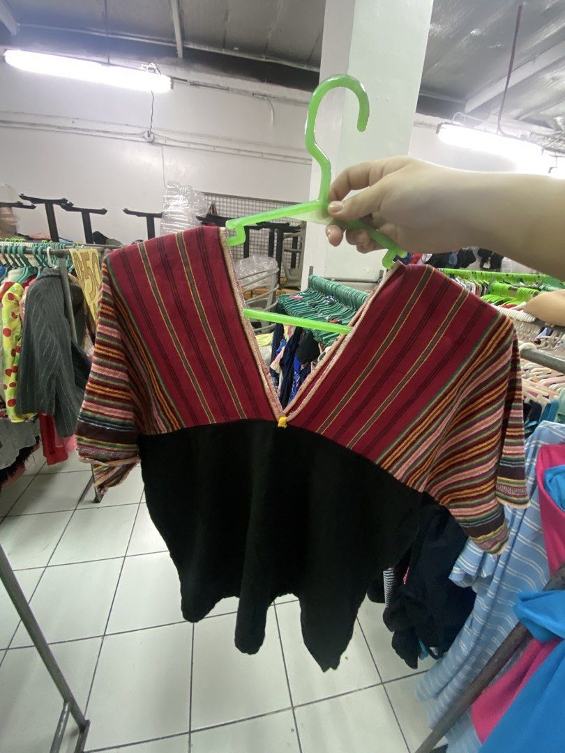 Indigenous Pattern Short Sleeve Top Black Red Stripes (Category: Blouses) located in Manila. Submitted by ariane0422 (Listing ID 1466257708, Image 2). Description: .