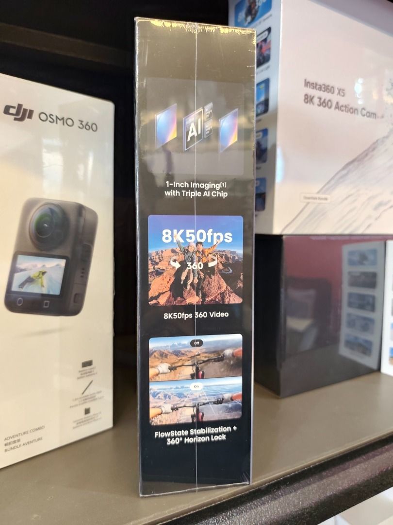 Insta360 X6 8K 360 Camera Essentials Bundle (Category: Cameras) located in Cavite. Submitted by jerickher83429 (Listing ID 1466242867, Image 2). Description: - Brand new & factory-sealed Insta360 X6 8K 360 camera package - Stunning 8K50fps video powered by a triple AI chip design - Smooth footage with FlowState stabilization and 360 horizon lock - Excellent low-light performance with PureVideo mode - Long-lasting battery up to 140 minutes (at 8K3