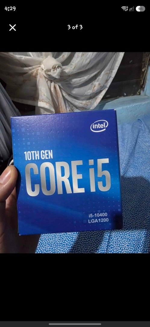 Intel Core i5-10400 10th Gen Processor LGA1200 (Category: Desktops) located in Makati City. Submitted by kokokrunch21 (Listing ID 1466231291, Image 1). Description: - Brand: Intel Core i5-10400 (10th Generation) - Socket Type: LGA1200 - Base Frequency: 2.90GHz - Condition: Brand new, factory-sealed retail box - Packaging: Original packaging completely intact, unopened - Ideal for: Mid-range gaming and productivity PC builds - RFS: Extra stocks fr