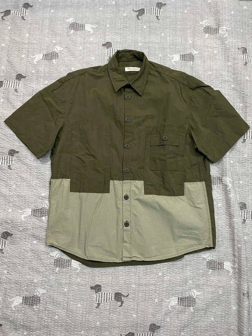 Intro Product Patchwork Utility SS Shirt L (Category: Tshirts & Polo Shirts ) located in Antipolo. Submitted by bentakahitanoano (Listing ID 1466252140, Image 2). Description: Still in good shape Size F fits L boxy Pit to pit 25.5 Length 28.5 Tags: Undercover, Kapital, Visvim, Needles, Nanamica, Blue Blue Japan, Comme des Garcons, Junya Watanabe .