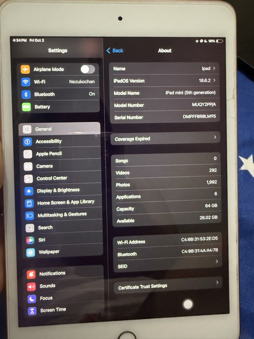 Ipad 5th gen mini (64gb) (Category: iPad) located in Manila. Submitted by kath.preloved_ (Listing ID 1466218936, Image 2). Description: ipad mini 5th gen 64gb With charger included ^metro manila.