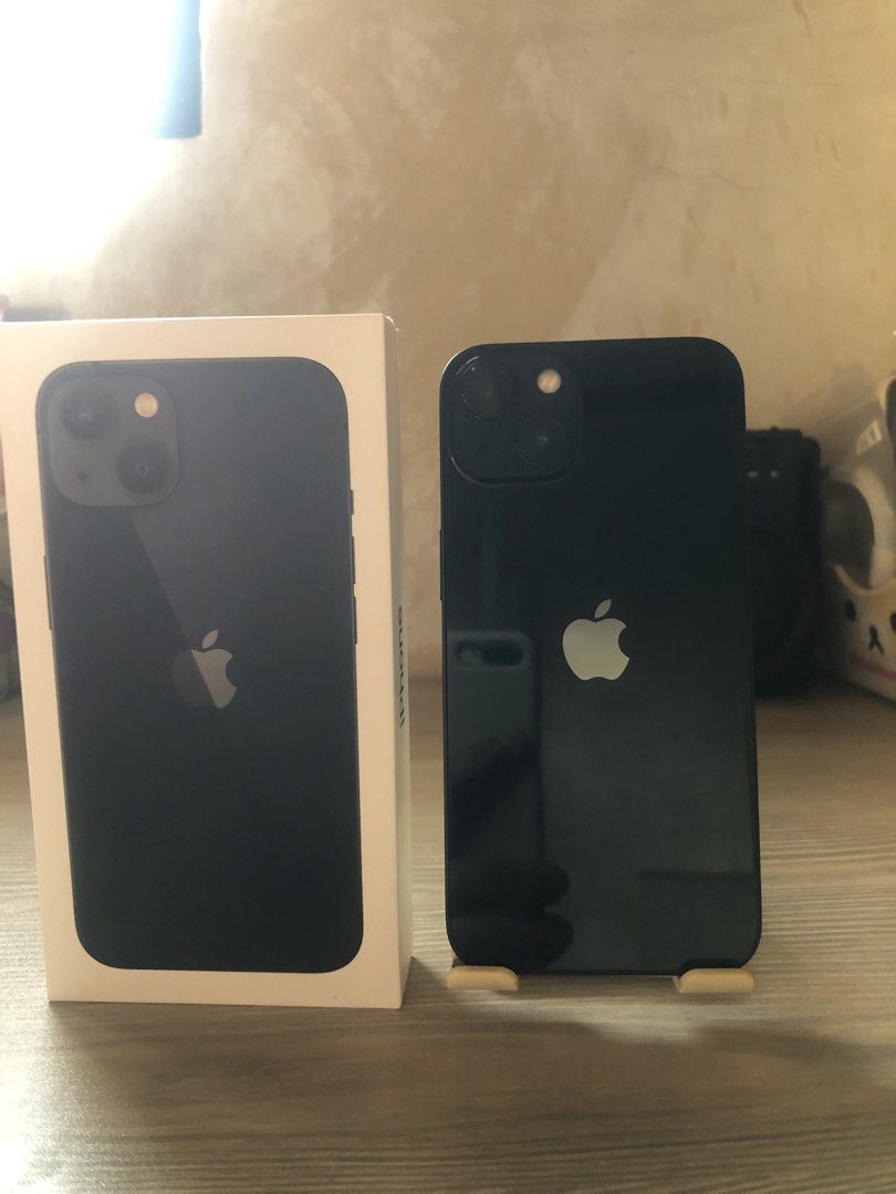 iPhone 13 Midnight Black (128GB) (Category: iPhone 13 Series) located in Cavite. Submitted by denis_11 (Listing ID 1466334180, Image 2). Description: Iphone 13 Midnight (128Gb) Bought directly from Power Mac Center Lady Owned (barely used) No hidden issue, no history of repair 89% Battery Health Factory Unlock (No SIM Restrictions) Face ID working True Tone working Crisp buttons Can reset all you want With box same imei and cord Open for Sale/Swa