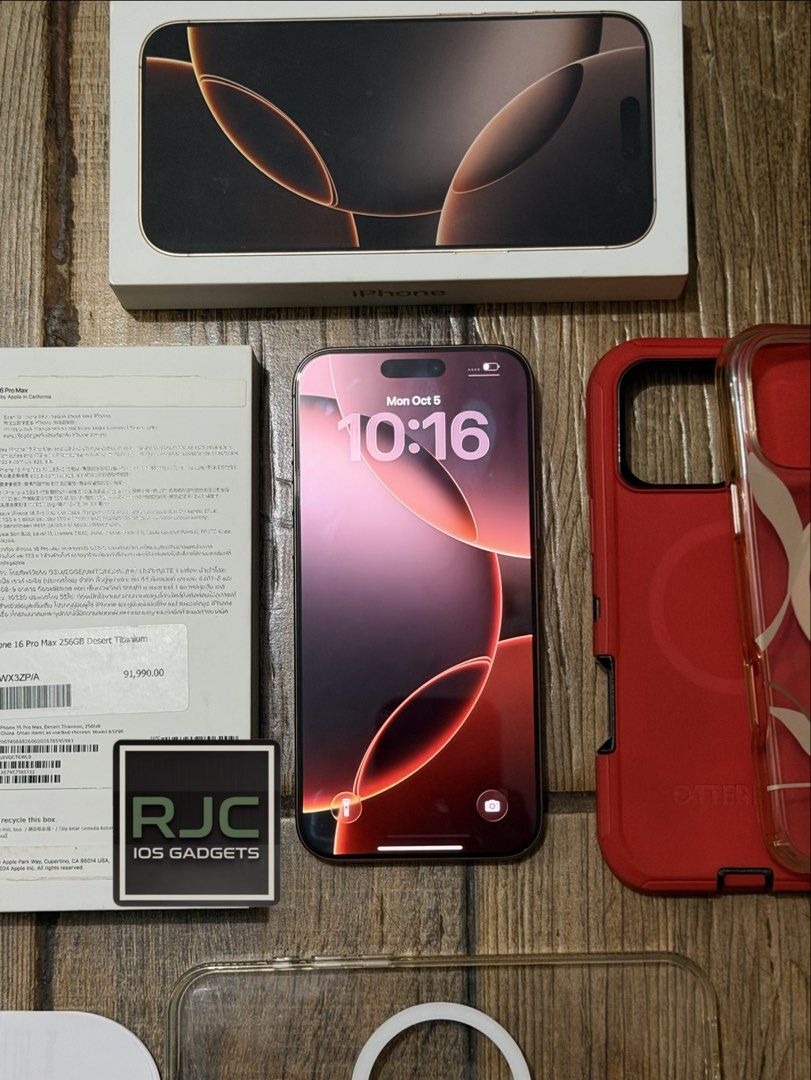 Iphone 16 pro max 256gb (Category: iPhone 16 Series) located in Pasig City. Submitted by rjc_iosgadgets (Listing ID 1466179760, Image 2). Description: ‼️ FOR SALE ‼️ Iphone 16 pro max 256gb Desert Titanium 🐪🏜️ ₱49,490 (price slightly negotiable) ☑️94 battery health (234 cycle count) ☑️From Powermac ☑️Local Variant Ntc approved ☑️Warranty ended last January 2026 ☑️Like Brand New condition ☑️Triple 48mp Camera ☑️Camera Control Button ☑️Working fa