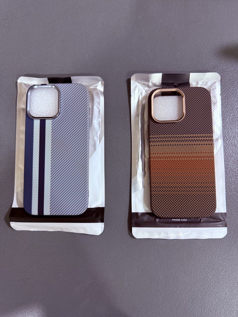 Iphone 16 Pro Max Cases (Category: Cases & Sleeves) located in Manila. Submitted by dimbulb_23 (Listing ID 1466295674, Image 2). Description: For sale Iphone 16 pro max Cases Magsafe Alloy Invisible Stand (Black) 500 Magsafe Carbon Fiber (Orange and Blue) 500 Spigen Thin Fit 600 If interested, send me a message.