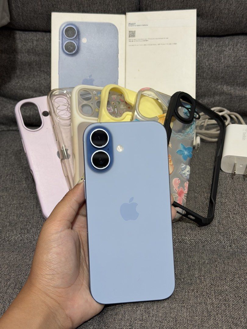 iPhone 17 256GB — Mist Blue (Category: iPhone 17 Series) located in Bulacan. Submitted by thriftthriveph (Listing ID 1466167345, Image 1). Description: iPhone 17 256GB — Mist Blue 90% battery health ₱43,000 Under warranty: 11/18/26 Makinis & well-maintained Personal phone Complete with original box & charger No issues, ready to use 💙 PM for inquiries!.