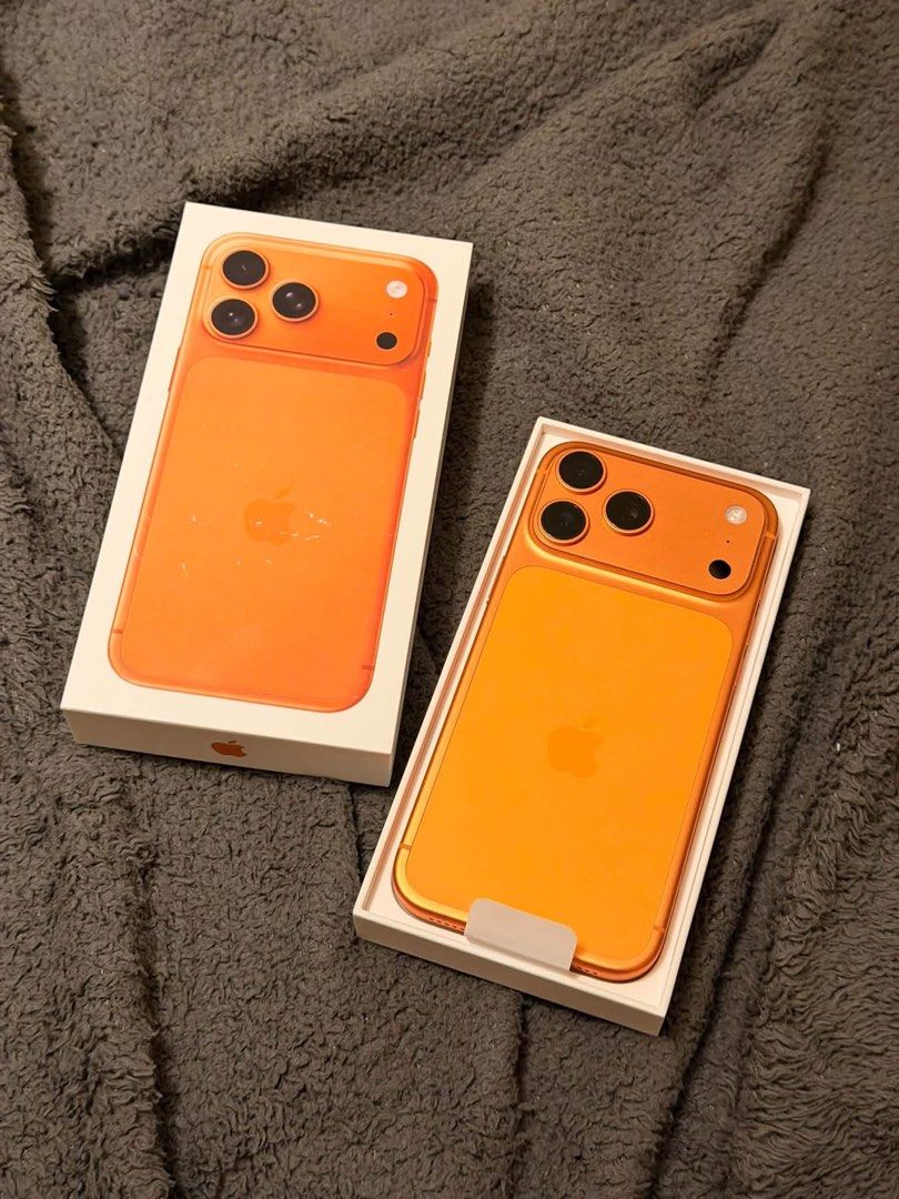 iPhone 17 promax (Category: iPhone 17 Series) located in Manila. Submitted by gumtrolli97915 (Listing ID 1466238761, Image 1). Description: SELLING my iPhone 17 Pro Max 256gb Cosmic Orange | Open Line | 100% Smooth | No Dents | Battery Health 100% | Lady owned Never pinaayos or napalitan ng parts, dahil Brand New ngani Complete with Box, Original included Cable, box same IMEI for P68k O cycle count, NOT Activated RFS: nagpalit na po ng L.