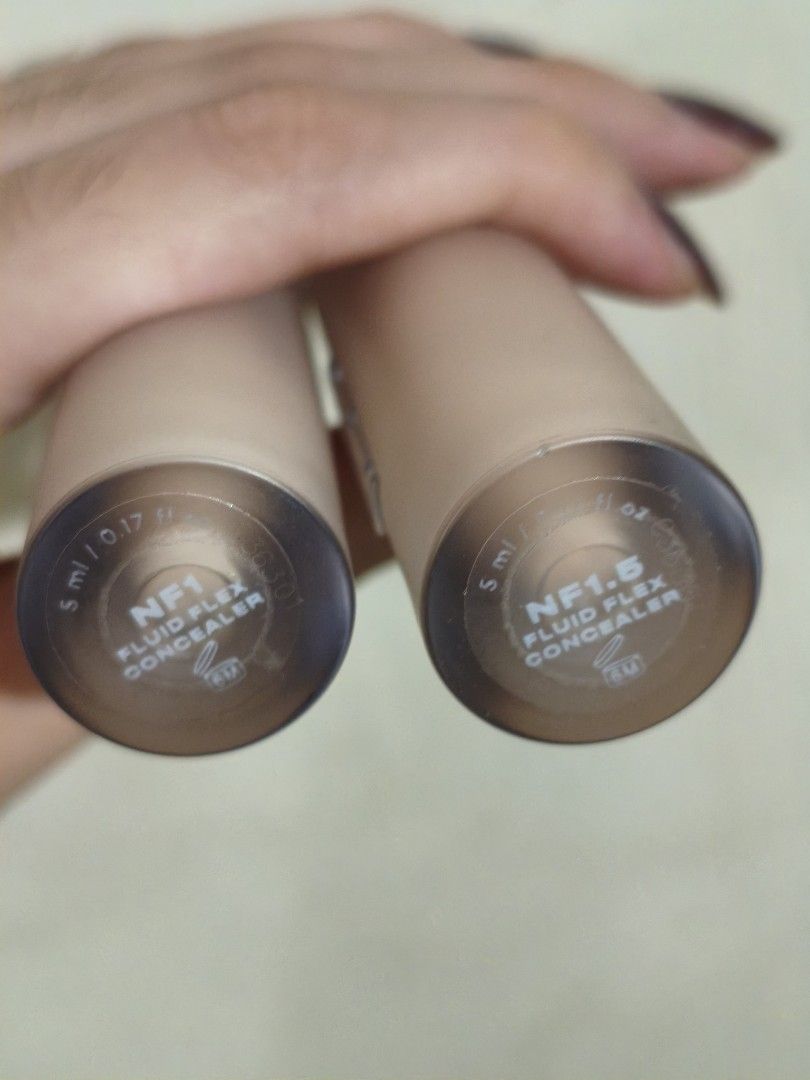 Issy Fluid Flex Concealer NF1 & NF1.5 (Category: Makeup) located in Mandaluyong City. Submitted by aeurea (Listing ID 1466328151, Image 2). Description: 230 each, get both for 450 - Items: 2x Issy Fluid Flex Concealer - Shades: NF1 and NF1.5 - Volume: 5 ml / 0.17 fl. oz. each - Condition: Swatched/tested only for shade matching, tubes are clean and fully intact - Reason for selling: Did not fit my skin type.