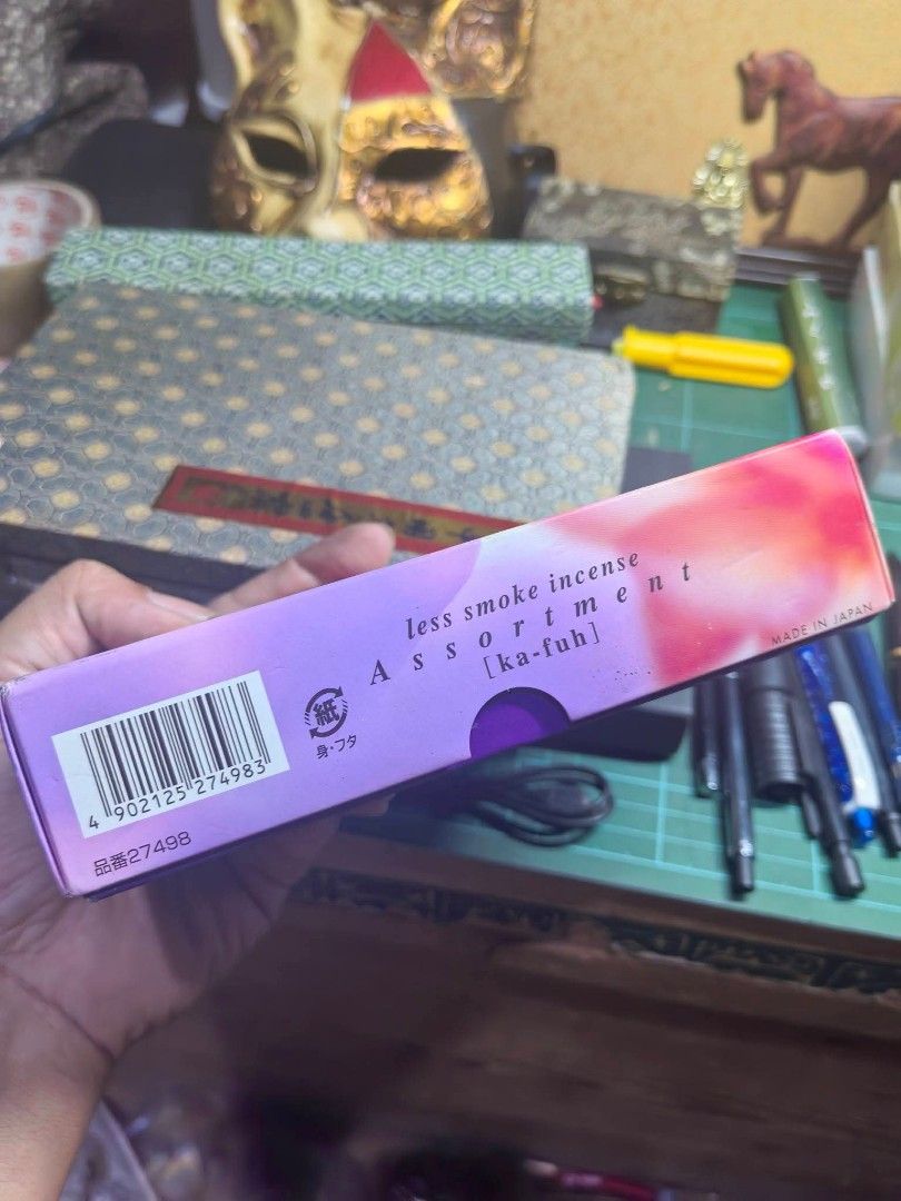 Japanese Incense Sticks Set (Category: Home Fragrance) located in Cebu City. Submitted by dudes_villanueva (Listing ID 1466289803, Image 3). Description: Ko - Assorted 3 Scents 📌 Nippon Kodo Ka-fuh 3-fragrance Japanese incense gift set featuring Lavender, White Plum, and Daphne. 📌 This is super Mabango. Floral Scent. Pang relax..