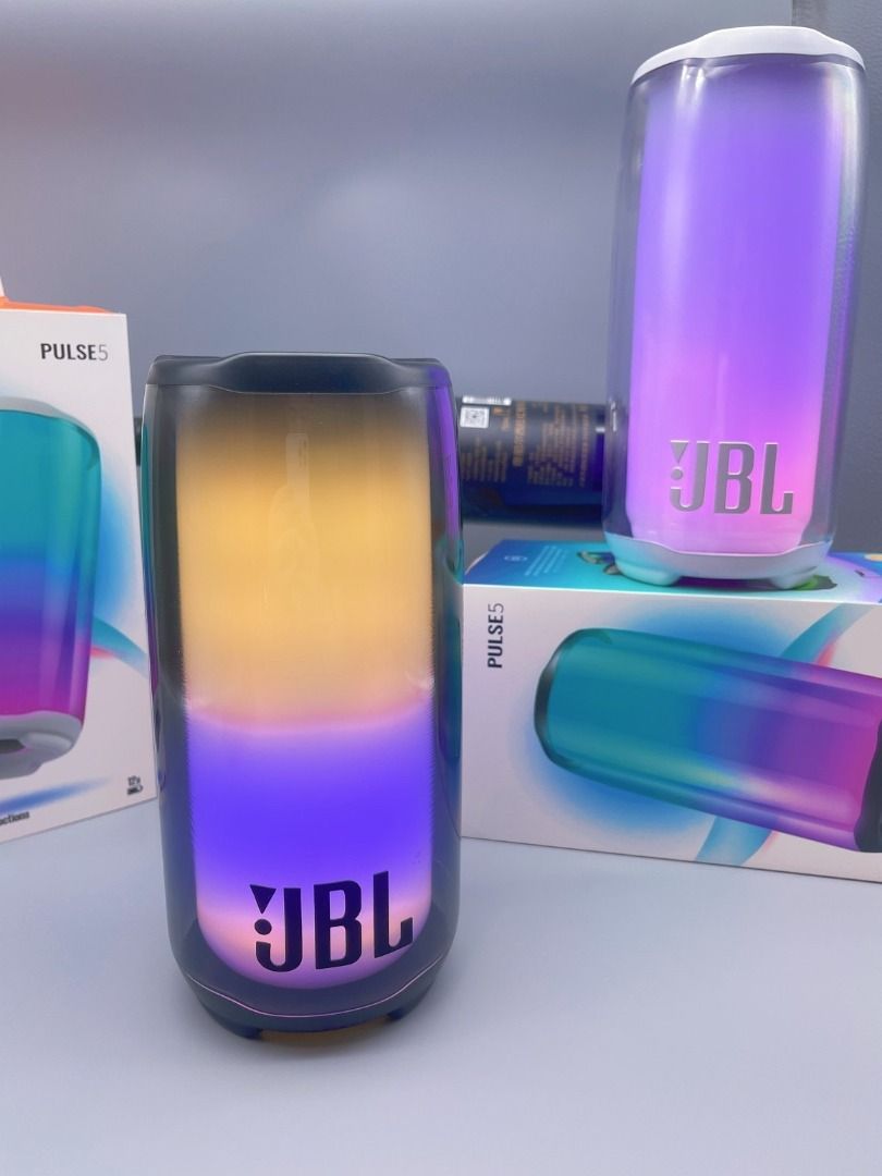 JBL Pulse 5 Wireless Bluetooth Speaker (Category: Soundbars, Speakers & Amplifiers) located in Paranaque City. Submitted by swiftriver-f167a7 (Listing ID 1466244671, Image 2). Description: - Authentic JBL Pulse 5 wireless speaker - 360-degree dynamic LED light show with customizable effects - Delivers bold, high-quality sound - Fully functional and in great condition - Includes original box - Ideal for home parties or setting the room ambience.