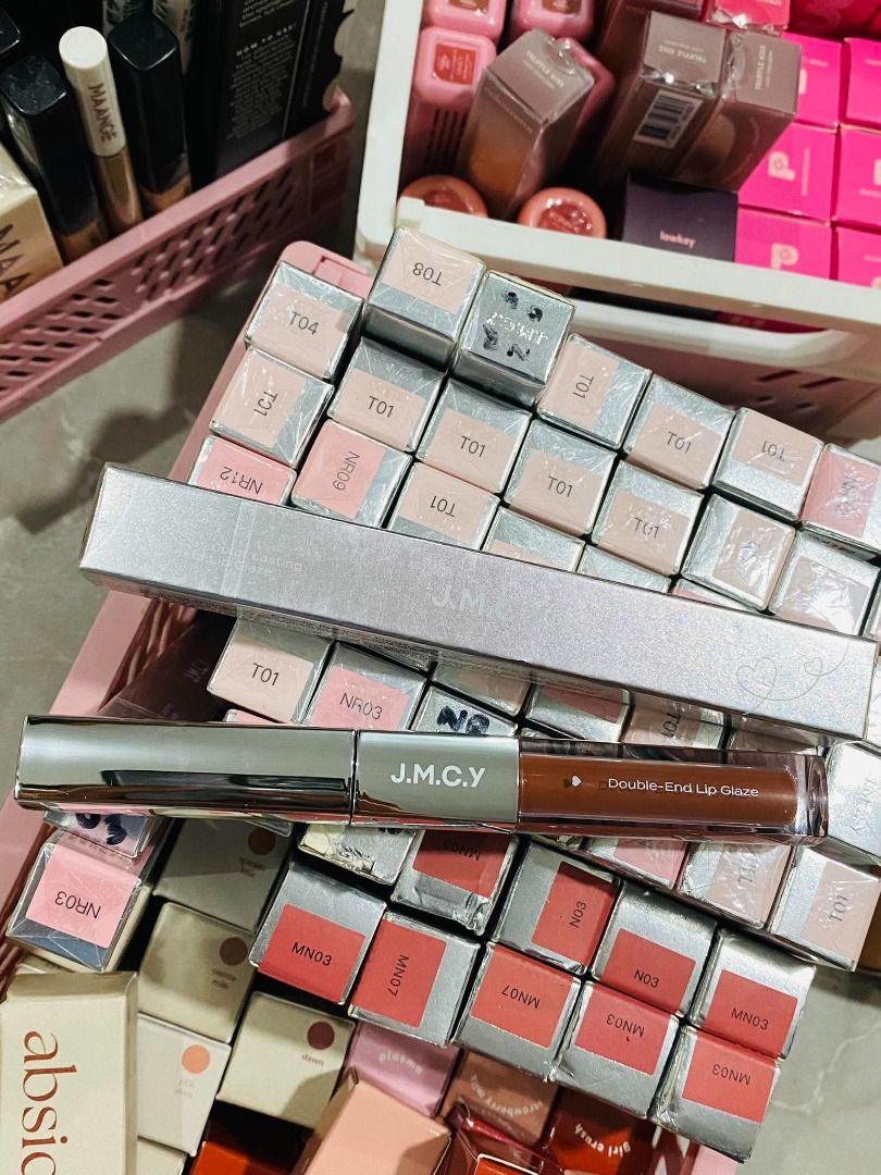 Jmcy Dual Ended Lip Glaze (Category: Makeup) located in Muntinlupa City. Submitted by chevyxcs (Listing ID 1466314385, Image 1). Description: Jmcy Dual Ended Lip Glaze P130ea P125ea min. 5pcs (asstd) • t01 • t02 • t04 • t05 • t09 • t08 • nr12 • nr05 • nr03 • nr06.