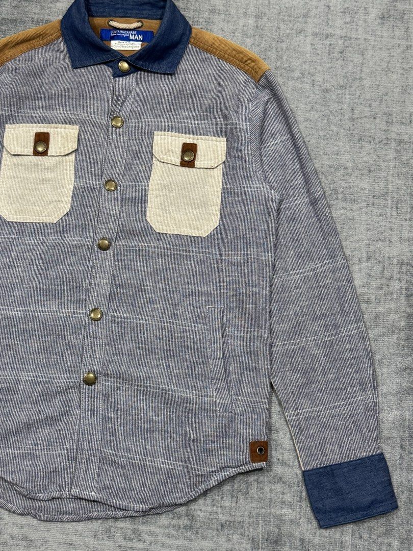 JUNYA WATANABE Comme Des Garcons MAN - Worker Shirt (Category: Tshirts & Polo Shirts ) located in Manila. Submitted by members-only (Listing ID 1466298938, Image 3). Description: JUNYA WATANABE COMME DES GARCONS MAN WORKER SHIRT Size: Small men's Dimes: 18 x 26-27 In good condition No major flaws Sign of wear/1 light stain in pocket Cut washcare label Check pics for details Can send actual measurement thru dm📩.