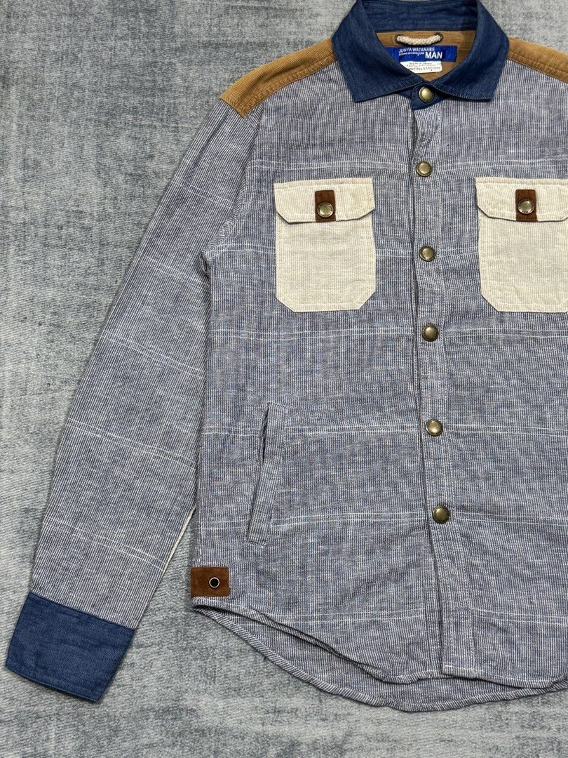 JUNYA WATANABE Comme Des Garcons MAN - Worker Shirt (Category: Tshirts & Polo Shirts ) located in Manila. Submitted by members-only (Listing ID 1466298938, Image 2). Description: JUNYA WATANABE COMME DES GARCONS MAN WORKER SHIRT Size: Small men's Dimes: 18 x 26-27 In good condition No major flaws Sign of wear/1 light stain in pocket Cut washcare label Check pics for details Can send actual measurement thru dm📩.