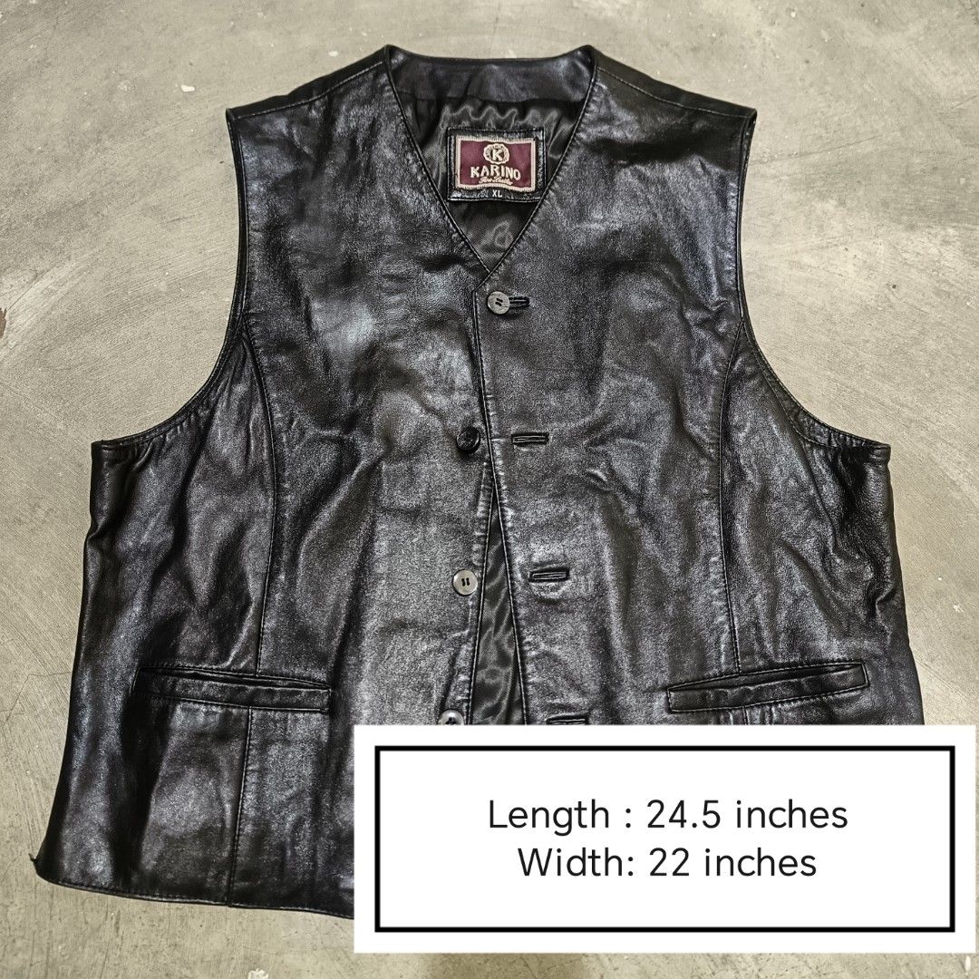 Karino leather vest (Category: Vests) located in Abucay. Submitted by gibzzz123 (Listing ID 1466200564, Image 3). Description: • All items are ON HAND and ready to be shipped/picked up. • Items are preloved/ukay, so please expect minimal signs of usage unless stated otherwise. • No major issues — good condition unless otherwise indicated in the listing. • Actual color may slightly vary due to lighting and screen settings. • All available photos a
