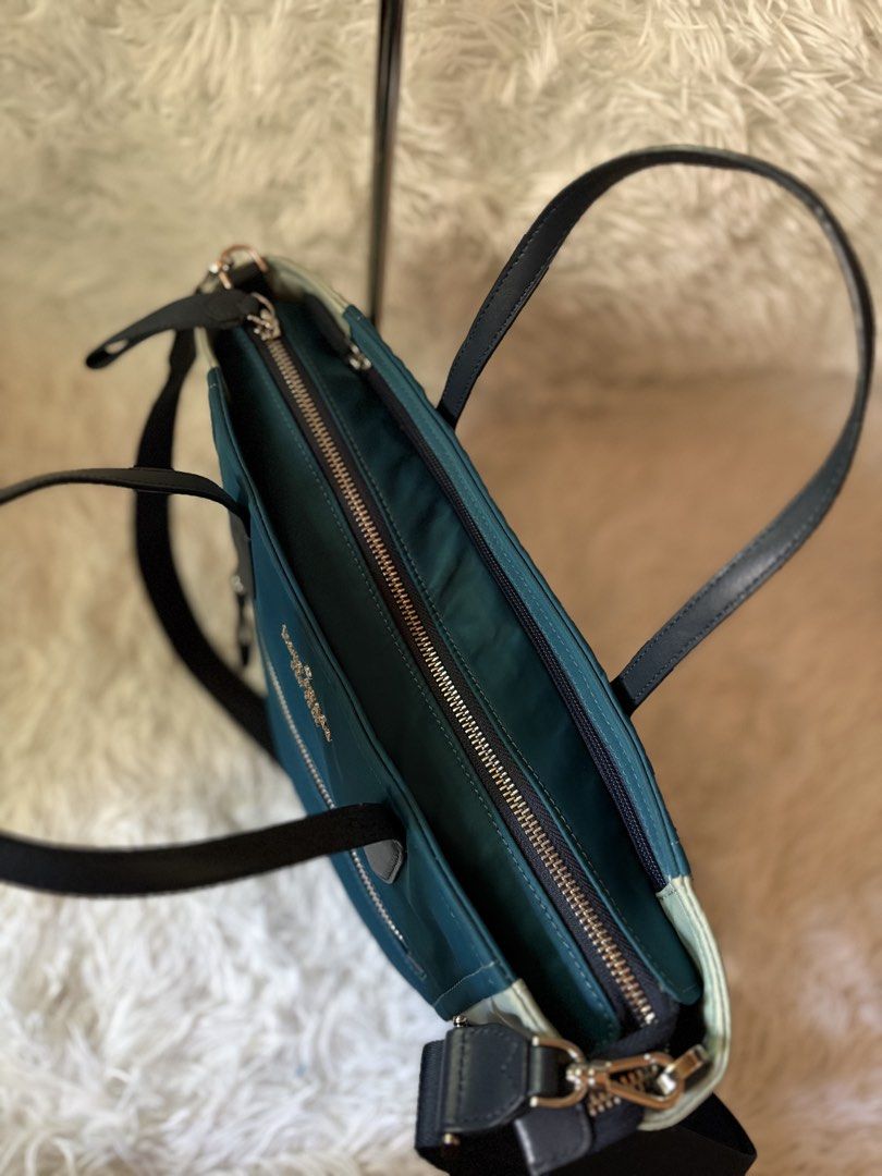 Kate spade chelsea (Category: Luxury Bags & Wallets) located in Baguio. Submitted by rheaanne07 (Listing ID 1466171747, Image 3). Description: Kate Spade Chelsea Medium Satchel In teal and mint colorblock Para kang bumili ng bago Orig Pwedeng baby bag or work bag Super pretty 😍💙🦋.