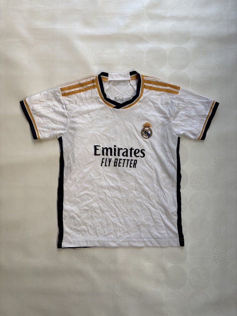 Kids Emirates Fly Better Jersey (Category: Babies & Kids Fashion) located in Tacurong. Submitted by kmthrift19 (Listing ID 1466264056, Image 1). Description: Dimes: W17xL23 Condition 9/10 Issue: None.