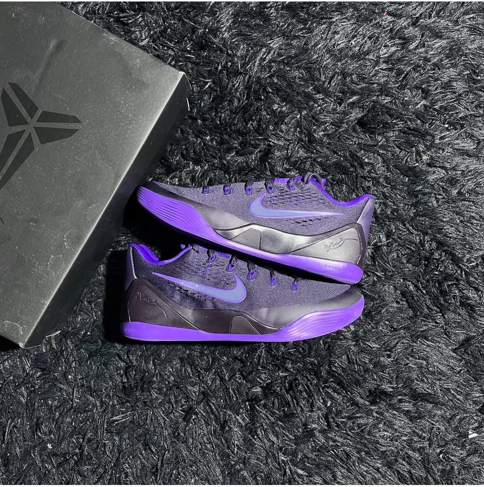 Kobe 9 Purply dynasty (Category: Sneakers) located in Manila. Submitted by 21st.cop (Listing ID 1466242868, Image 1). Description: Kóbe 9 Purple dynasty •Size: 10M | Like new | 8,495 •Size: 8.5M | Worn few | 7,495.