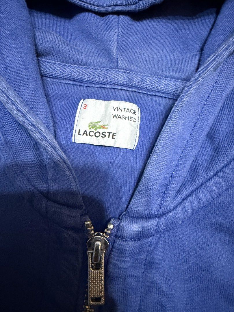 Lacoste - Vintage Washed Blue Zip Up Jacket (Category: Coats, Jackets and Outerwear) located in Cavite. Submitted by commoncourtesy (Listing ID 1466293413, Image 3). Description: Size 3.