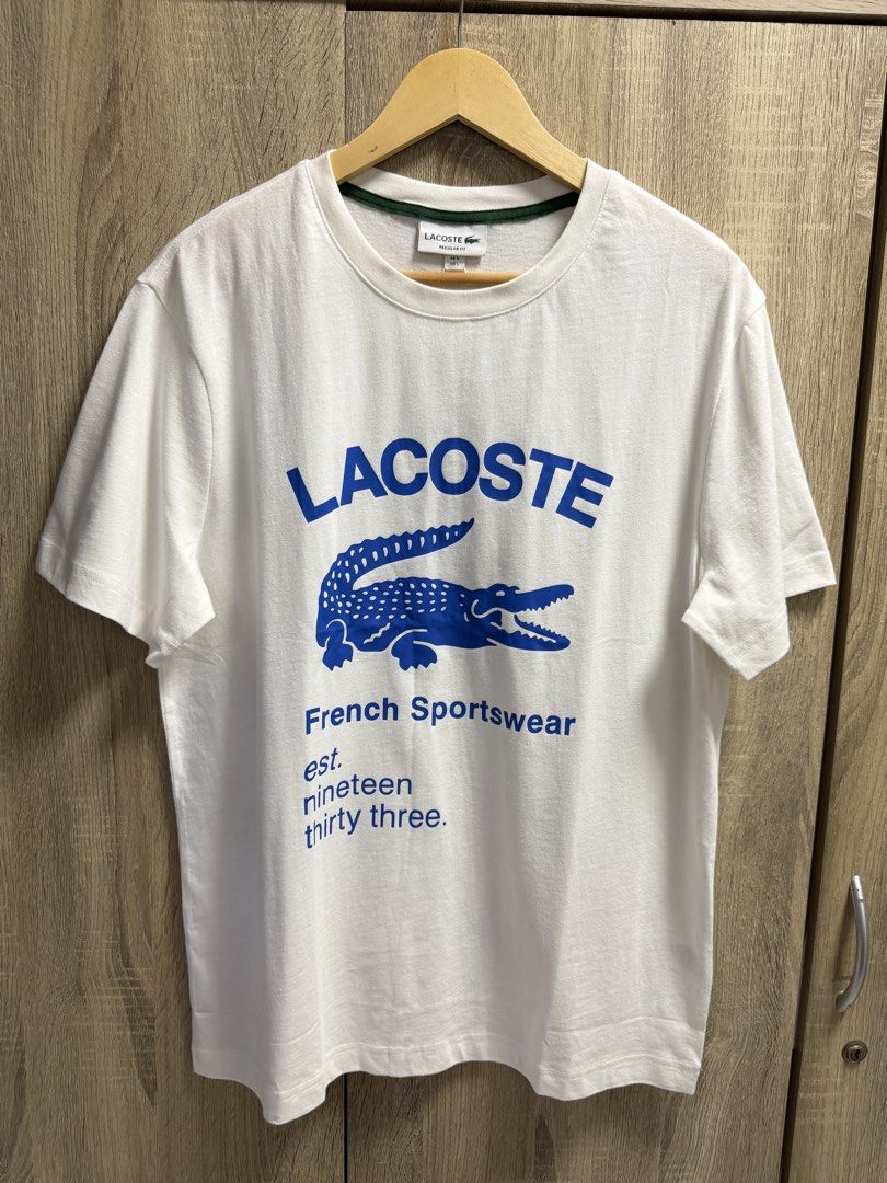Lacoste Big Logo Tshirt (Category: Tshirts & Polo Shirts ) located in Cavite. Submitted by PRIVATE.Selection (Listing ID 1466317466, Image 2). Description: Lacoste Big Logo Tshirt Japan release Size 5 Large W- 22 L- 28 Brand new w hangtags .