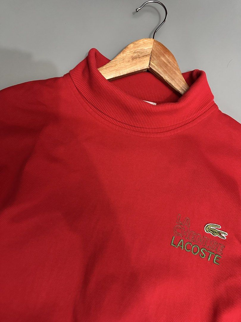 Lacoste Chemise Turtle Neck Sweater (Category: Activewear) located in Manila. Submitted by thriftavenueph (Listing ID 1466166060, Image 2). Description: Fs: Lacoste Chemise Turtle Neck Sweater Size: 23x26, L (4 on tag) Condition: excellent, no issue, 10/10 color Price: 1,450.