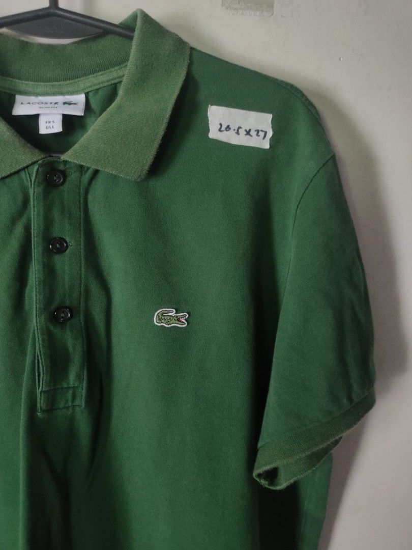 Lacoste Green Polo Shirt (Category: Tshirts & Polo Shirts ) located in Manila. Submitted by montillano25396 (Listing ID 1466280984, Image 3). Description: Lacoste Green Polo shirt Size: Large Good Condition✨ Minimal Fadings on collar only.