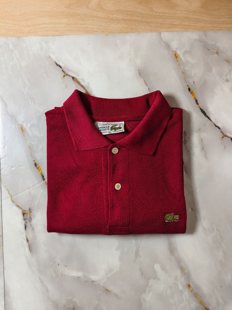Lacoste Size 6 (Category: Tshirts & Polo Shirts ) located in Nasipit. Submitted by zaynzdrip (Listing ID 1466017637, Image 1). Description: color rate 10/10 with minor issue pinhole but not noticeable due to its design mesh or knitted fabric 24 width by 28 length.