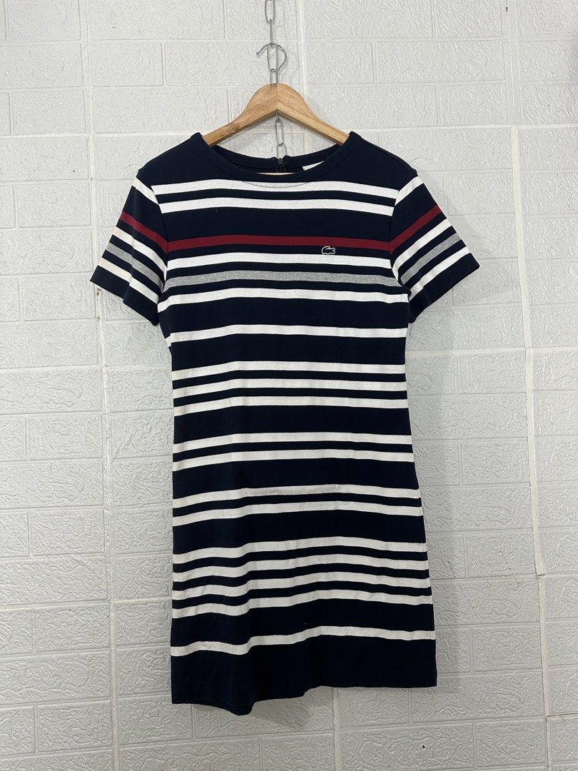 Lacoste Striped Dress (Category: Dresses) located in Bacolod City. Submitted by 2k.archives (Listing ID 1466307078, Image 1). Description: Womens / Lacoste Striped Dress • Authentic / Original • Good Asnew • Flawless • Size 36 Tagged • 18 Width • 34 Length Dm me if interested.
