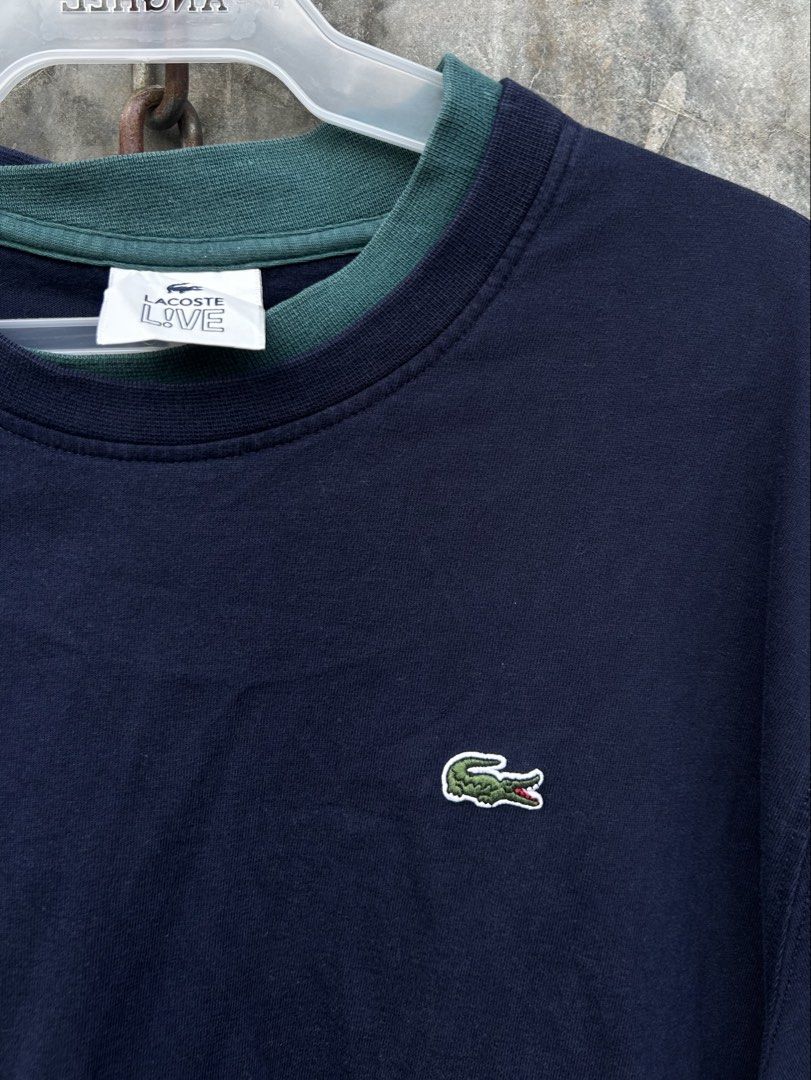 Lacoste Tee (Category: Tshirts & Polo Shirts ) located in Tuguegarao City. Submitted by 2giefinds (Listing ID 1466245925, Image 3). Description: Size: Medium on tag *BEST Fit (LARGE) Dimes: W:22 x L:29 Condition: Excellent Color Rate: 9.9/10 Issue: ❌ .