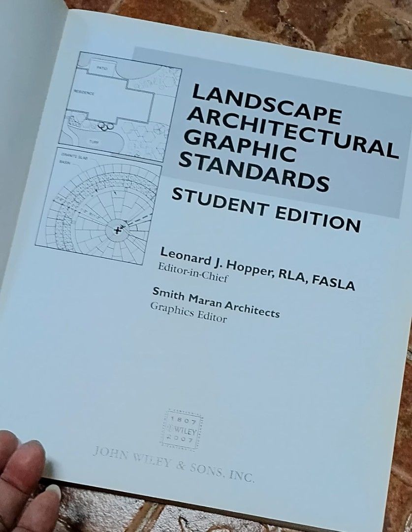 Landscape Architectural Graphic Standards Student Edition (Category: Textbooks) located in Quezon City. Submitted by dancatz (Listing ID 1466181175, Image 2). Description: □ P 500.00 - Title: Landscape Architectural Graphic Standards (Student Edition) - Editor: Leonard J. Hopper - Graphics Editor: Smith Maran Architects - Format: Softcover textbook - Contents: Packed with diagrams, plans, and architectural guidelines - Ideal For: Landscape archit