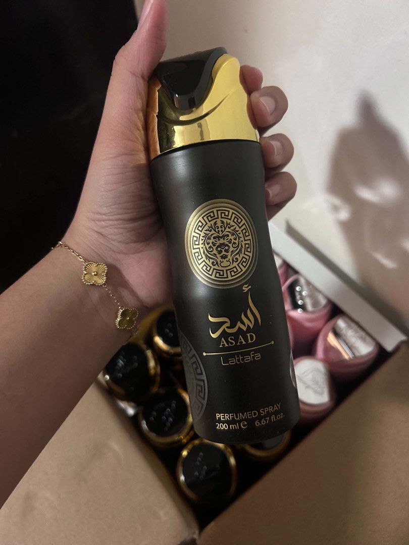 Lattafa Perfumed Spray - Asad, Eclaire, Khamrah (Category: Fragrance & Deodorants) located in Davao. Submitted by afkusain (Listing ID 1466294760, Image 1). Description: Authentic Perfumed Spray - available variants: Asad (Black & Gold), Eclaire (Pink & Gold), Yara (Pink) and Khamrah (Black & Gold) inclusions: official lattafa paperbag •can show official receipt for authenticity check •scan qr for authenticity check • davao-based / meetup • can d