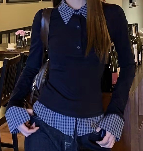 layered henley top (Category: Longsleeves) located in Quezon City. Submitted by ra1diance (Listing ID 1466287930, Image 3). Description: size s on tag used once only for photoshoot .