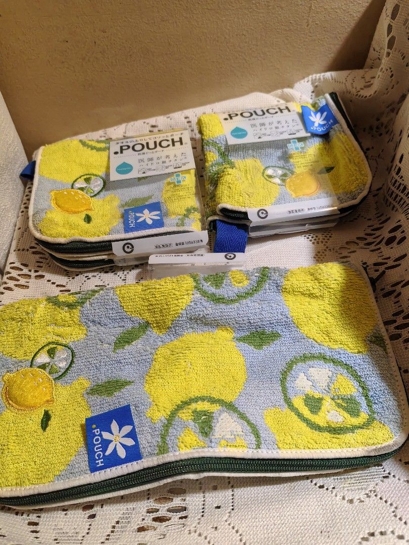 Lemon pouch fabric towel material 9x4.5"/pc (Category: Purses & Pouches) located in Manila. Submitted by luckycharm_215 (Listing ID 1466274039, Image 1). Description: new.