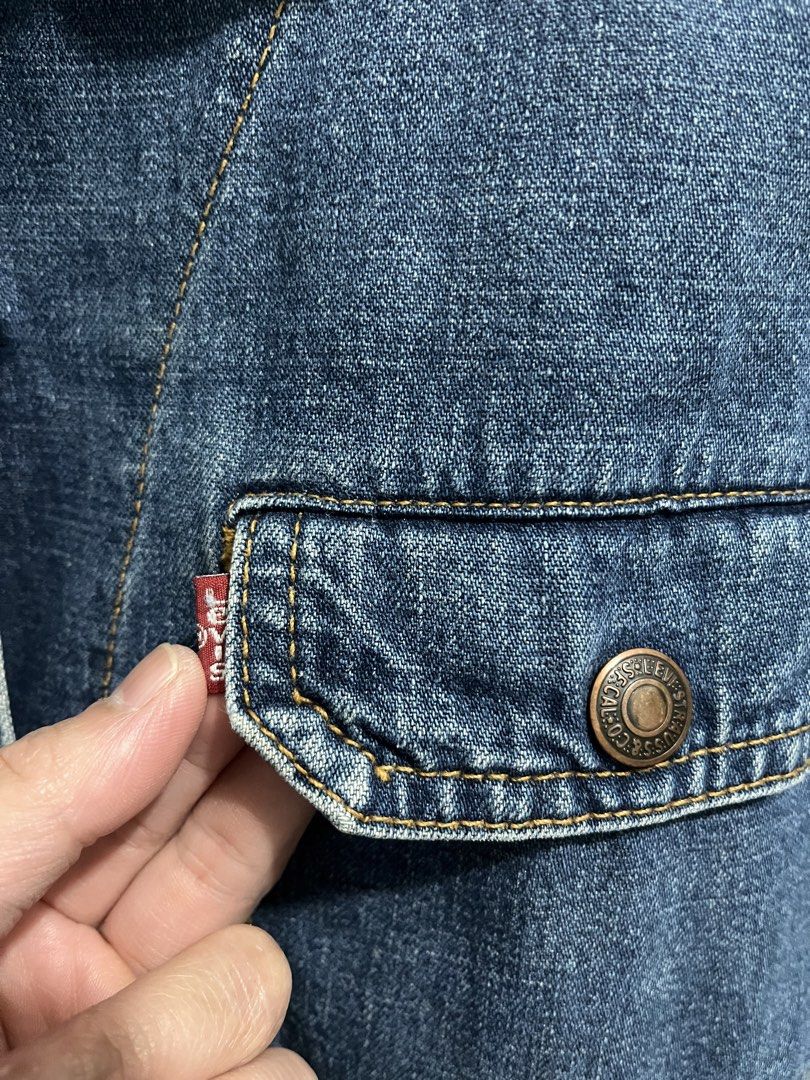 Levis 1990s Denim Chore Jacket (Category: Coats, Jackets and Outerwear) located in Manila. Submitted by mkjah (Listing ID 1466294955, Image 3). Description: Levis 90s Chore Jacket Classic utilitarian workwear Size: tag Large (W) 23.5 (L) 29.5 (S) 24 (Sh) 19.5 Color may vary due to lighting Price 1500 plus shipping Please manage your expectations before placing your order. Please note that there may be stains or anything. the pictures will be post