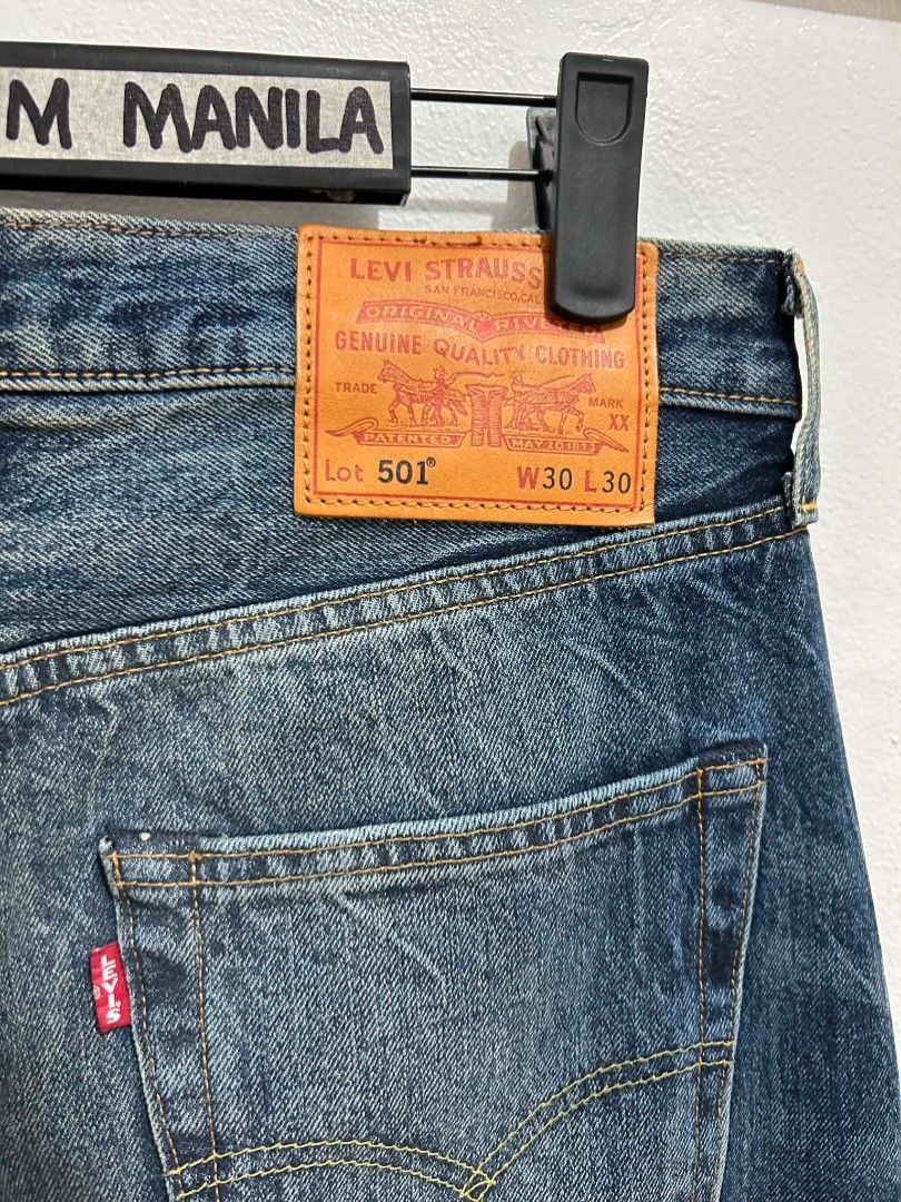 Levi's 501 Premium Denim Jeans W30 L30 (Category: Jeans) located in Manila. Submitted by finestdenimmnl (Listing ID 1466246708, Image 1). Description: - Brand: Levi's 501 Premium - Size: 31 (tagged on leather patch and interior) - Wash: Nice mid-blue made in thailand - Closure: Classic button fly - Features: Water<less eco-friendly construction - Origin: Authentic San Francisco, CA quality denim.