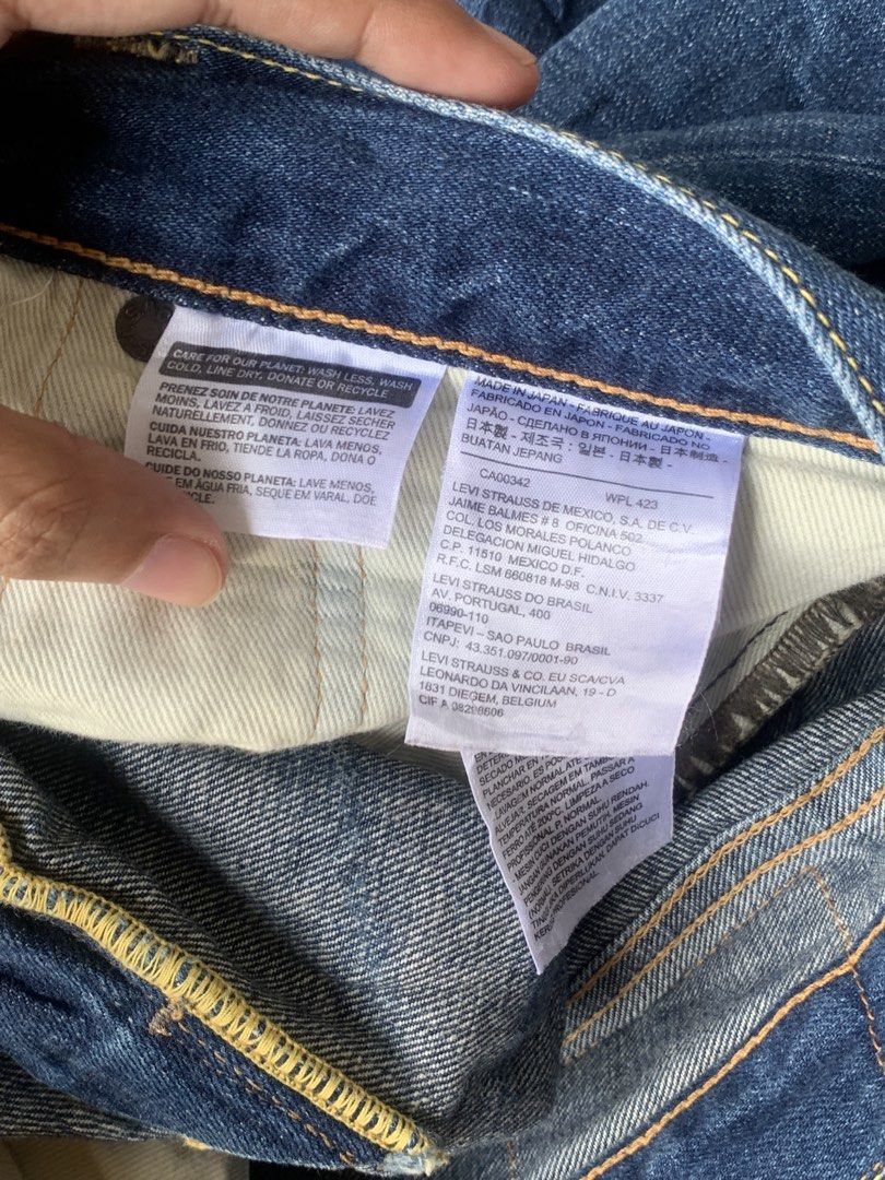 Levi’s 511 Made in Japan (Category: Jeans) located in Daraga. Submitted by palm.garments (Listing ID 1466212362, Image 3). Description: Authentic Tagged size: 34x34 Condition: 9/10 Excellent condition Fabric: 100% cotton Made in: Japan Actual Dimensions: Width: 36” Inseam: 34” Length: 45” Dm! .