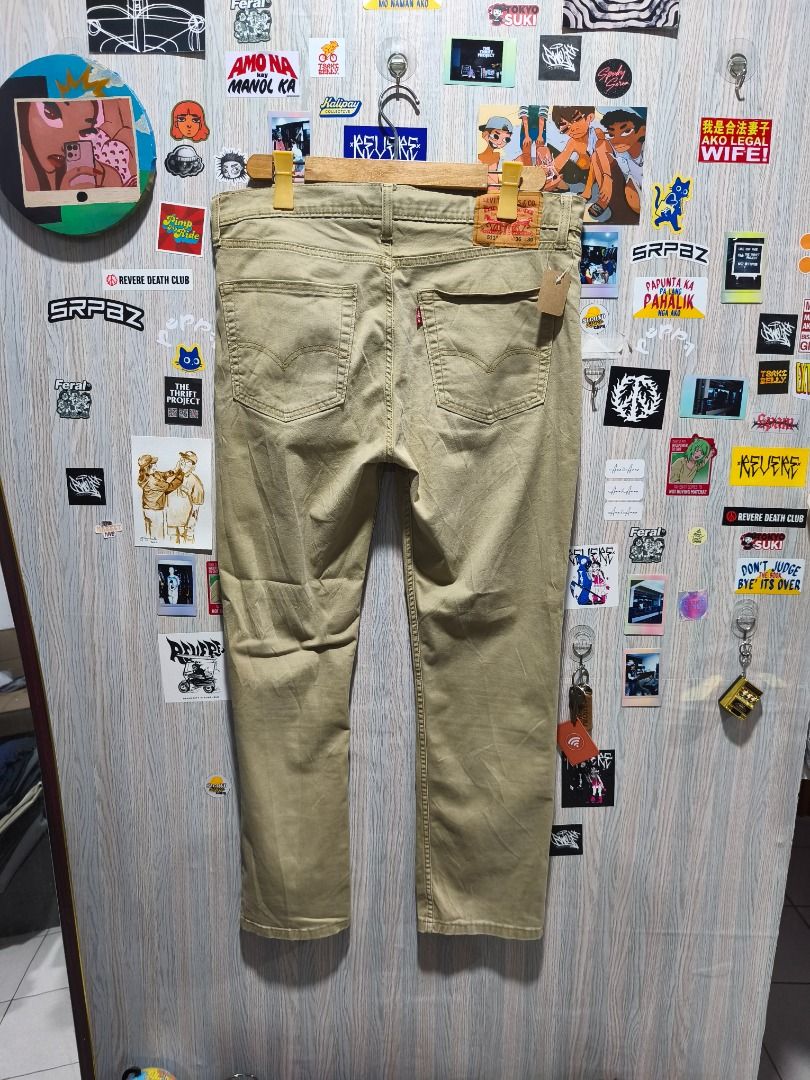 Levi's 511 Slim Fit Khaki Pants (Category: Jeans) located in Davao. Submitted by thethriftproject082 (Listing ID 1466298784, Image 3). Description: NP-5 - Levi's (Khaki) 511 📍𝐌𝐈𝐍𝐄: 550 📍𝐒𝐈𝐙𝐄 𝐎𝐍 𝐓𝐀𝐆: 36 📍𝐃𝐈𝐌𝐄𝐒: 36 x 41 📍Knee Distressing.