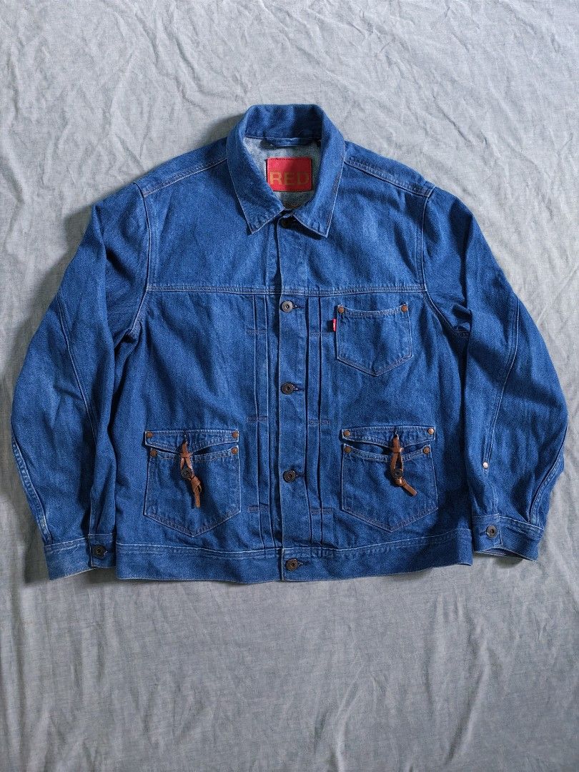Levis RED type II denim jacket (Category: Coats, Jackets and Outerwear) located in Baguio. Submitted by used_clothing2600 (Listing ID 1466224409, Image 1). Description: Levis RED type II denim jacket size Large excellent condition pit to pit 25 length 28 shoulders 19.5 sleeve length 25.5 P 2,500.